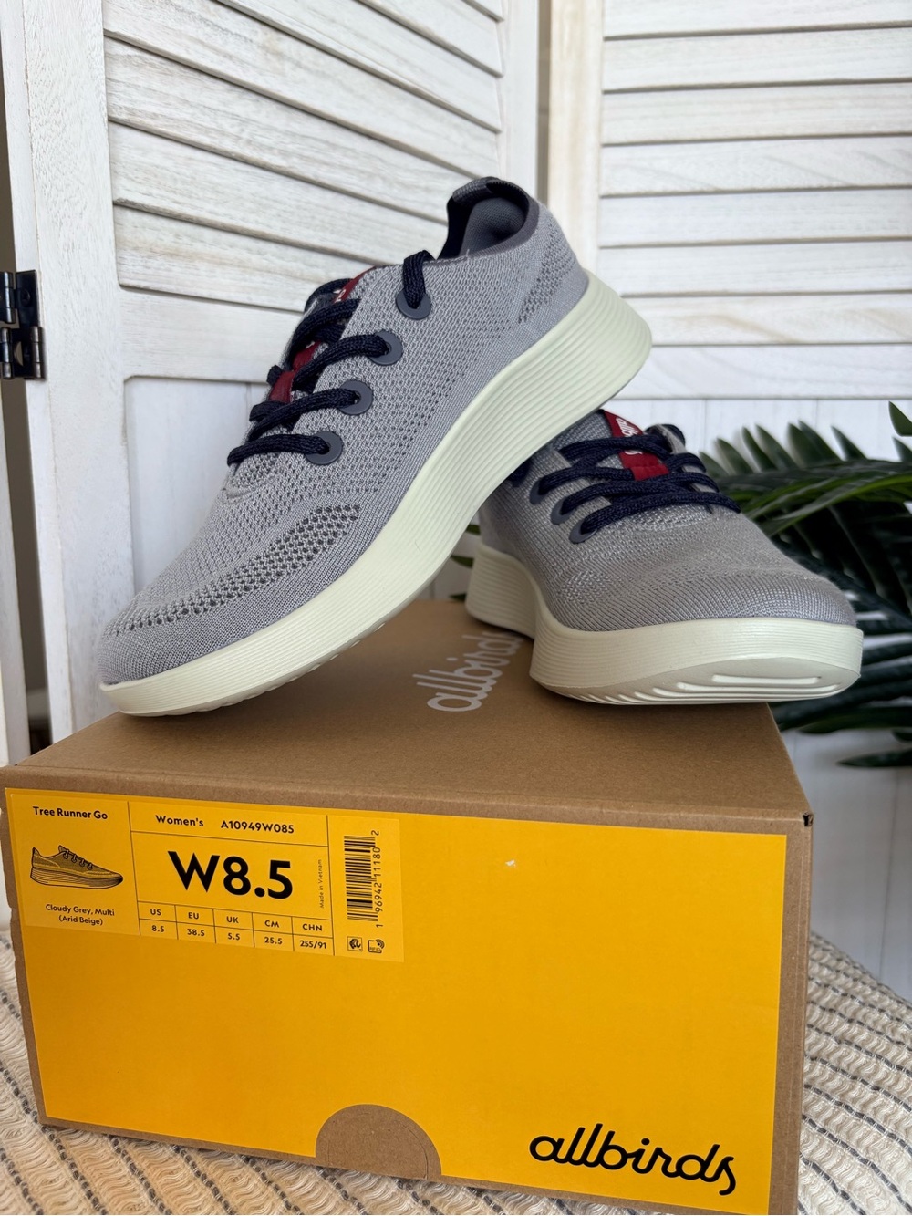 Allbirds Tree Runner Go Sneakers Women’s 8.5 Cloudy Gray Knit Running Shoes NIB